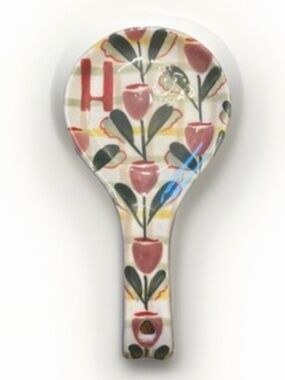 New in Box Anthropologie Monogram H Tivoli Spoon Rest - Handpainted
